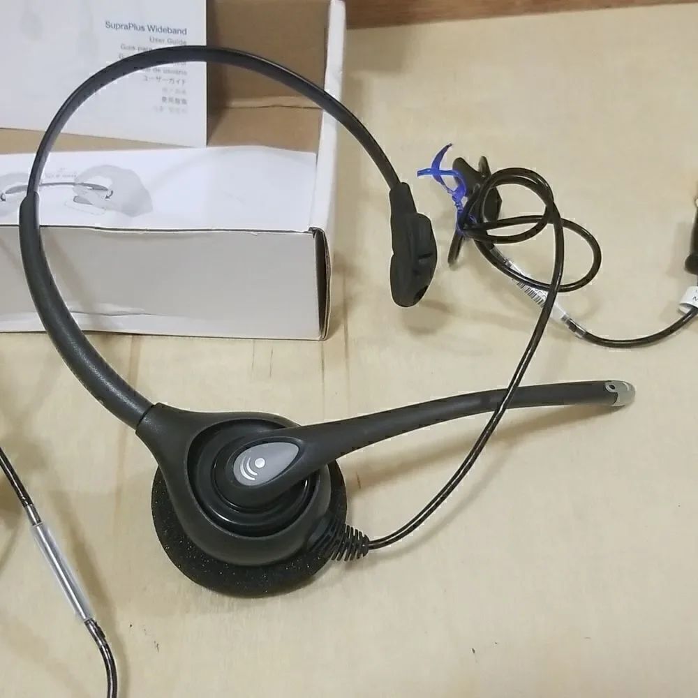 2 pair Plantronics SupraPlus Wideband HW251N Headset 64338-31 - Picture 2 of 7